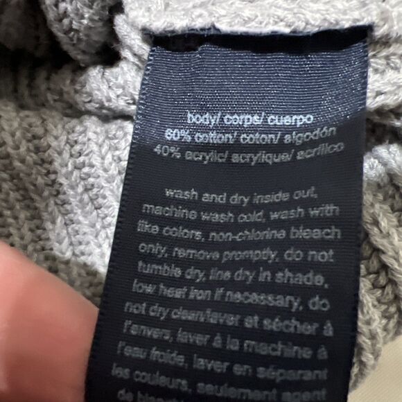 Tommy Hilfiger Varsity Cable Knit Sweater Gray Red White Blue Womens M Preppy - Picture 4 of 7